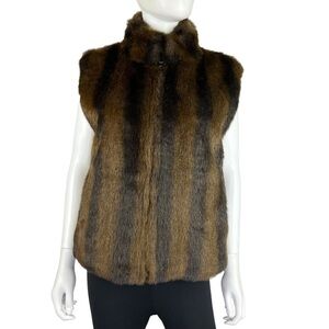 Coaco New York Women’s Faux Mink Fur Reversible Vest‎ Size Medium